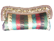 Brocade silk clutch purse