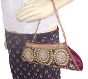 Beaded clutch purse