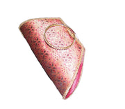 Golden bead clutch purse