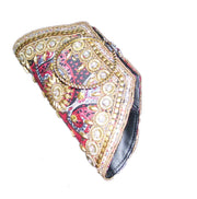 Golden bead clutch purse