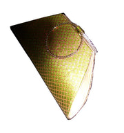 Golden bead clutch purse