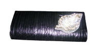 Brooch Leather Evening Purse