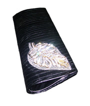 Brooch Leather Evening Purse
