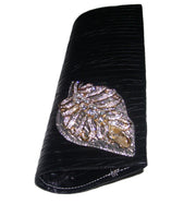Brooch Leather Evening Purse