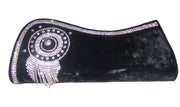 Zircon velvet clutch purse
