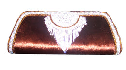Velvet Zircon Clutch Purse