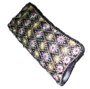 Silver Zari Work Clutch Purse