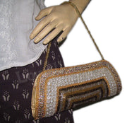 Bead with Net Clutch Purse