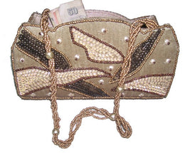 Sequin bead clutch purse Wallet