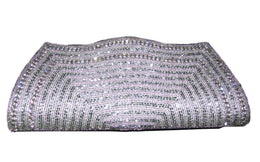 Silver Zircon wedding Clutch Purse