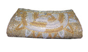 Golden Bead Zircon Clutch Purse