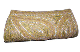 Beads & Zircon Jeweled Clutch Bag