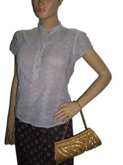 Beads & Zircon Jeweled Clutch Bag