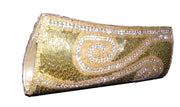 Golden Bead Zircon wedding Clutch Purse