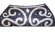 Zircon Black Bead Clutch Purse