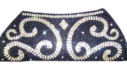 Zircon Black Bead Clutch Purse