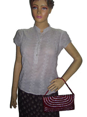 Zircon Beaded Envelope Clutch purse