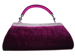 Chenille Zircon Bag Purse Clutch