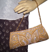 Beads Cutch Purse with Zircon
