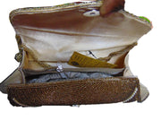 Pearl Zircon Golden Clutch Purse