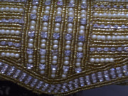 Pearl Zircon Golden Clutch Purse