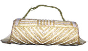 Pearl Zircon Golden Clutch Purse