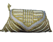 Pearl Zircon Golden Clutch Purse