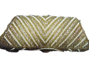 Pearl Zircon Golden Clutch Purse