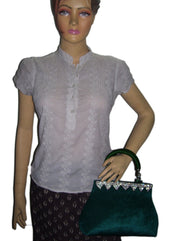 Zircon chenille Clutch Purse