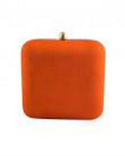 Square metal frame clutch purse