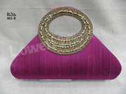 Zircon & Bead Work Hand Clutch Purse