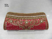 Golden Bead Work Hand Clutch Purse