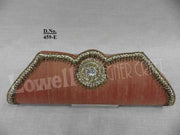 Golden Bead Work Hand Clutch Purse