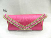 Golden Bead Work Hand Clutch Purse