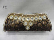 Golden Bead Hand Clutch Purse