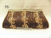 Golden Bead Hand Clutch Purse