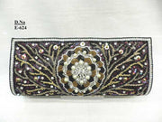 Golden Bead Hand Clutch Purse