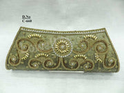Golden Bead Hand Clutch Purse