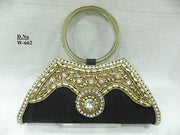 Golden Bead Hand Clutch Purse