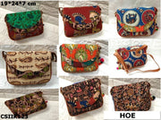 Indigo floral print kalamkari Bags