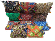 Indigo floral print kalamkari Bags