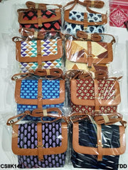 Indigo floral print kalamkari Bags