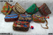 Indigo floral print kalamkari Bags