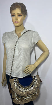 Boho Coin and Tassel Banjara Bag