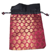 BROCADE FABRIC DRAWSTRING POUCH