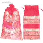 ORGANZA GIFT POUCH WITH BORDER