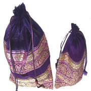 LARGE ORGANZA POUCH WITH 5 BORDER
