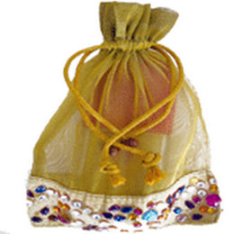 STONE BORDER ORGANZA POUCH