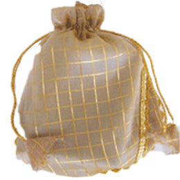 CHECK DESIGN ORGANZA POUCH