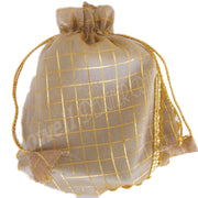 CHECK DESIGN ORGANZA POUCH
